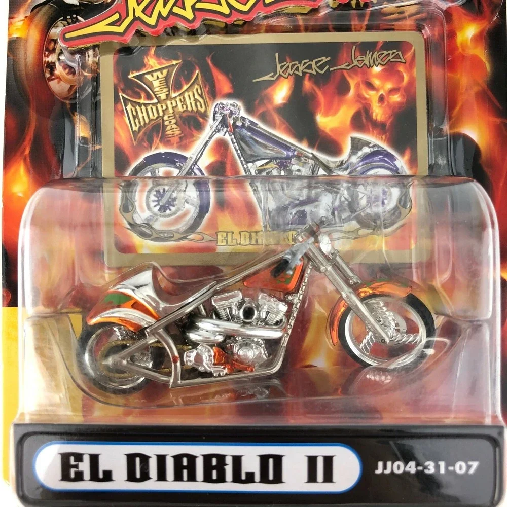 Jesse James West Coast Chopper EL DIABLO II‎ Custom Motorcycle Bike Orange 1/31